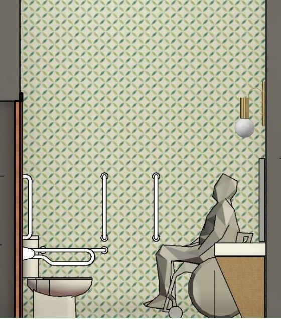 Elevations — ADA restroom