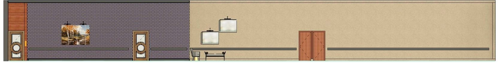Elevations — Residents corridor, side 1