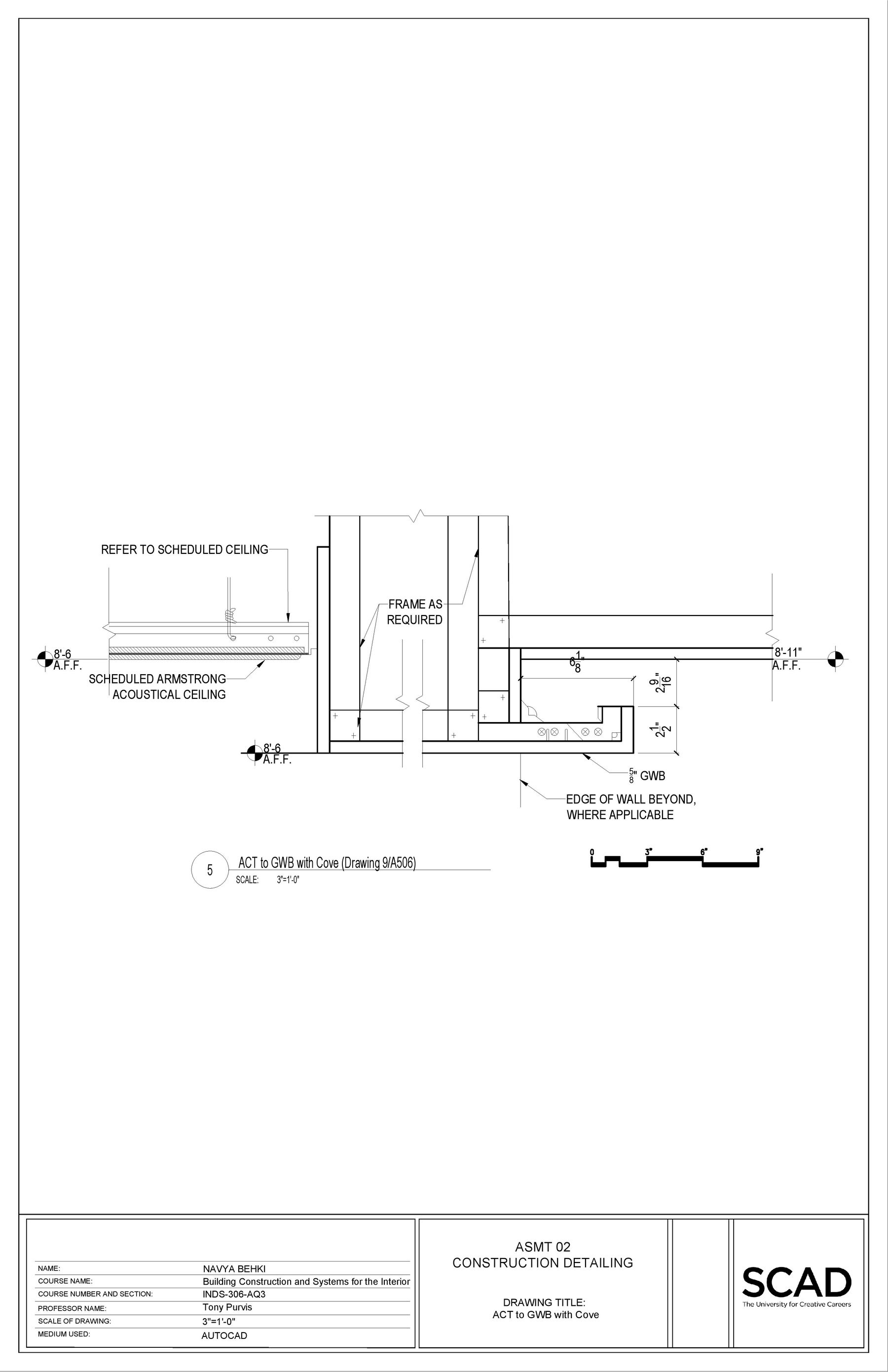Detail Drawings — 5 — ACT to GWB with cove
