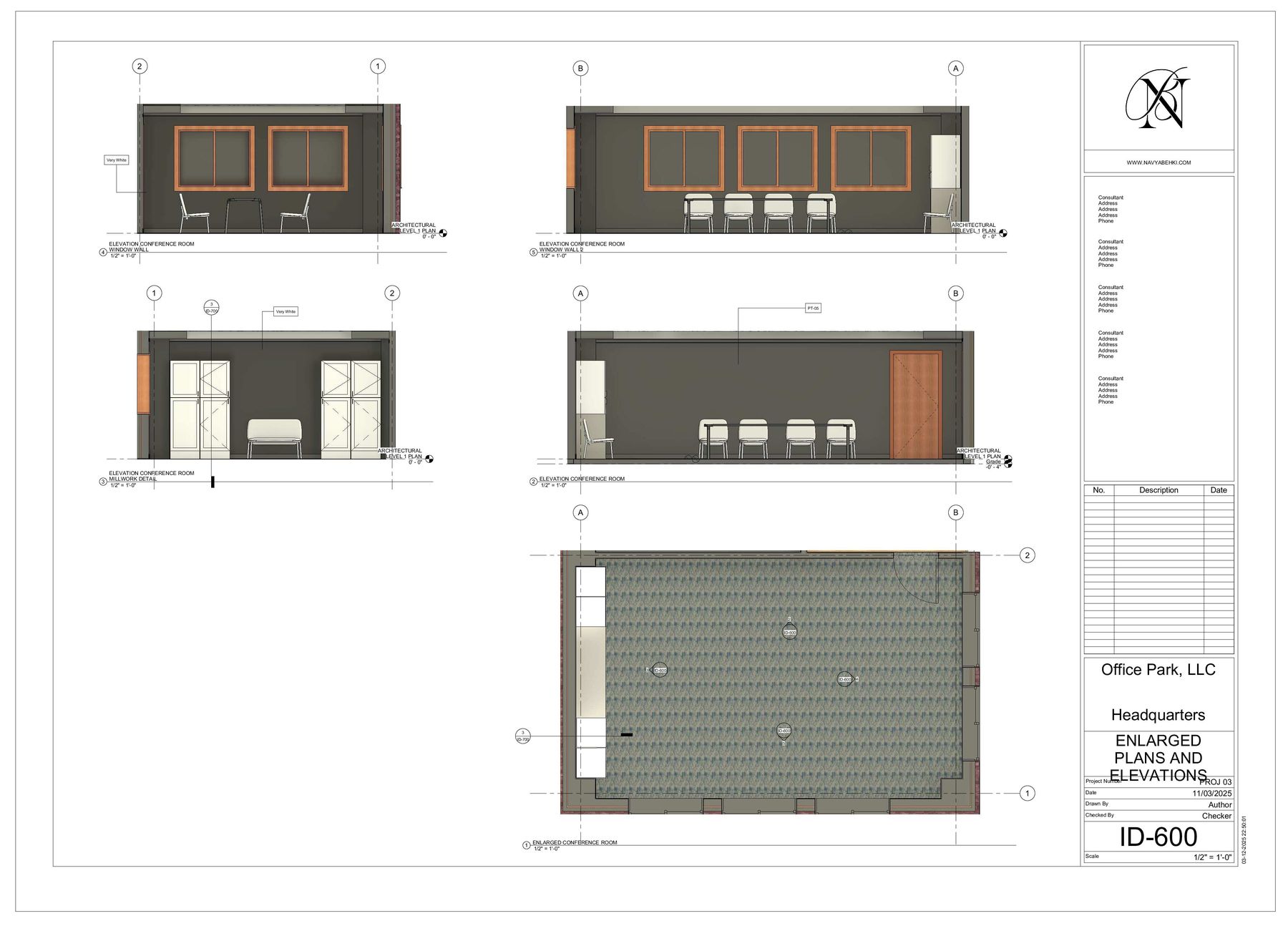 Annotated Sheets — ID-600 — Enlarged Plans and Elevations