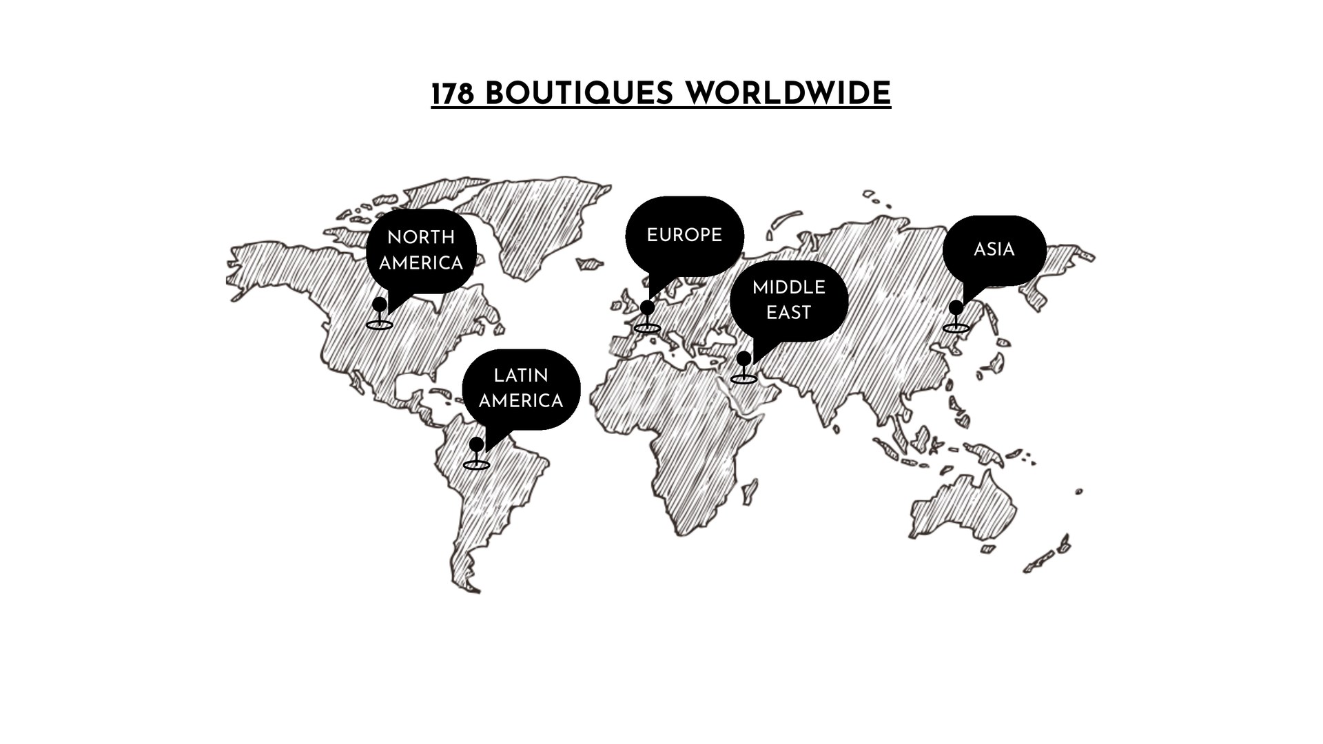 CELINE’s 178 boutiques worldwide, by region