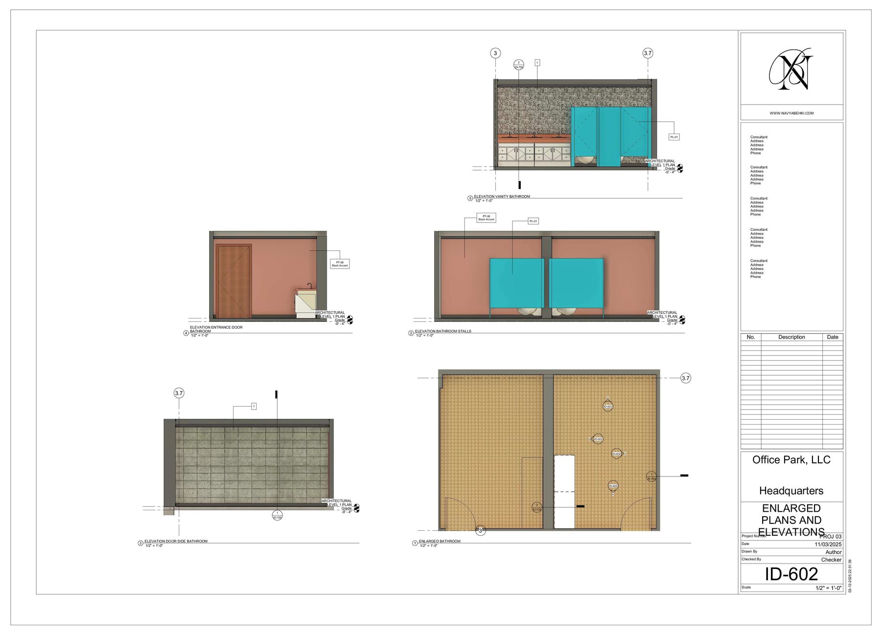 Annotated Sheets — ID-602 — Enlarged Plans and Elevations